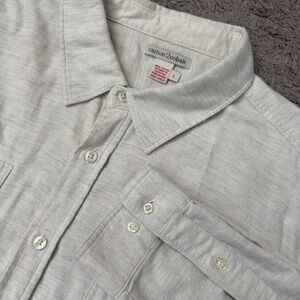 Carbon2Cobalt Men's Casual Button Down Shirt - Light Gray